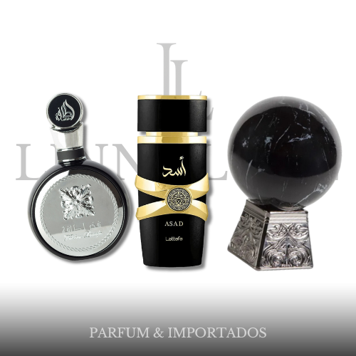 PROMOÇÃO COMPRE 1 LEVE 3 - Lattafa Fakhar, Black Obsidian e Assad Lattafa - Queima de Estoque - 100ml Cada