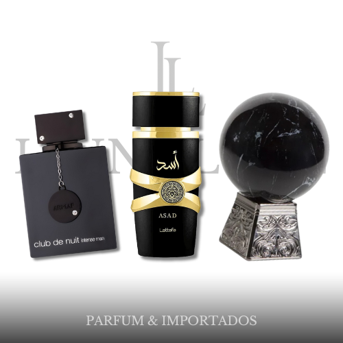 PROMOÇÃO COMPRE 1 LEVE 3 - Club de Nuit, Black Obsidian e Assad Lattafa - Queima de Estoque - 100ml Cada