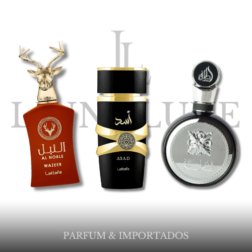 PROMOÇÃO COMPRE 1 LEVE 3 - Lattafa Fakhar, AL Noble Wazeer e Assad Lattafa - Queima de Estoque 🔥 - 100ml Cada