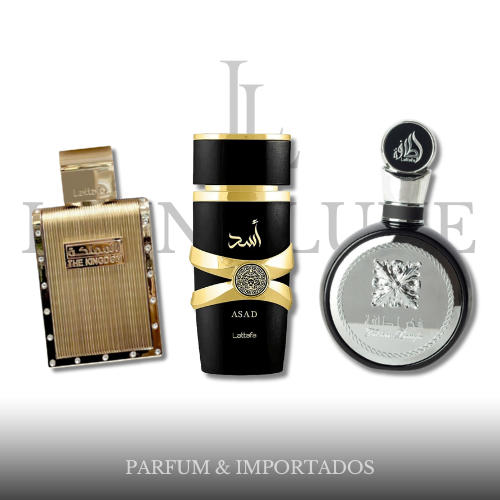 PROMOÇÃO COMPRE 1 LEVE 3 - Lattafa Fakhar, The Kingdom Men e Assad Lattafa - Queima de Estoque - 100ml Cada